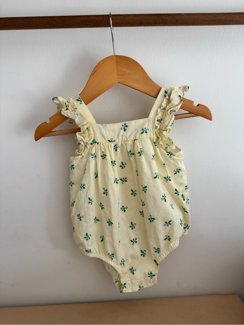 Baby Yellow Floral Bubble Bodysuit